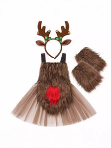 लोकप्रिय बच्चों जन्मदिन पार्टी उपहार फ्लुफी कार्निवल ट्यूटू नृत्य पोशाक क्रिसमस हिरण पोशाक क्रिसमस हिरण पोशाक सौंदर्य सौंदर्य - Product Image 5