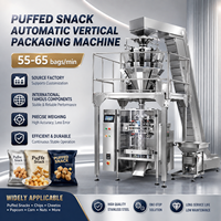 Machine d'emballage verticale pour aliments en sachet soufflé (popcorn, chips, snacks)