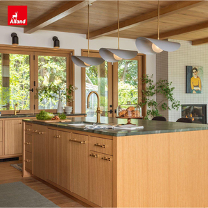 Allandcabinet, Famoso Fabricante Chino de Sistemas Modulares Completos de Gabinetes de Cocina Estilo Europeo con Tableros de Melamina con Aspecto de Madera, Isla de Cocina en Venta - Product Image 2