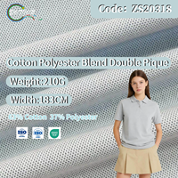 Polo réactif léger et respirant en piqué double CVC classique 210g pour ensemble uniforme scolaire printemps/été pour filles