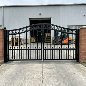 Puerta de Hierro de Estilo Europeo Qifan con Diseño Ornamental para Uso Exterior, Tipo Batiente, Superficie con Recubrimiento en Polvo, Construcción Duradera - Product Image 5