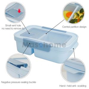 Masthome Office School Plastic Microwaveable Food Divided <b>Container</b> Microwavable Lunch <b>Box</b> - Product Image 4