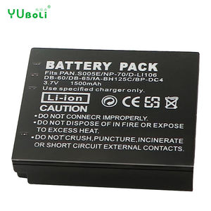 CGA-S005E/NP-<span class=keywords><strong>70</strong></span>/D-Li106/<span class=keywords><strong>DB</strong></span>-60/<span class=keywords><strong>DB</strong></span>-65/IA-BH125C/BP-DC4 1500mAh 카메라 배터리 교체 - Product Image 4