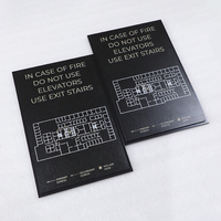Plaques signalétiques personnalisées en acrylique YIJIAO, signalétique ADA, signalétique en acrylique, plaque de nom de bureau en acrylique noire pour entreprises
