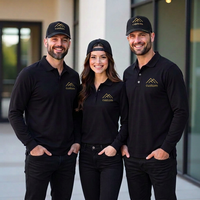 Polo en coton à manches longues pour homme, brodé, uniforme de travail, t-shirt personnalisé pour entreprise, prix bas, vente en gros de polos pour homme