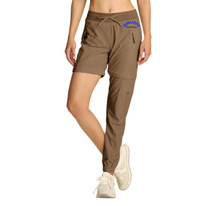 Summer Nylon Spandex <strong>Women's</strong> Printed Hiking Pants Convertible Lightweight <strong>Zip</strong>-<strong>Off</strong> Outdoor Pants Quick Dry Joggers with Pocket - Product Image 1