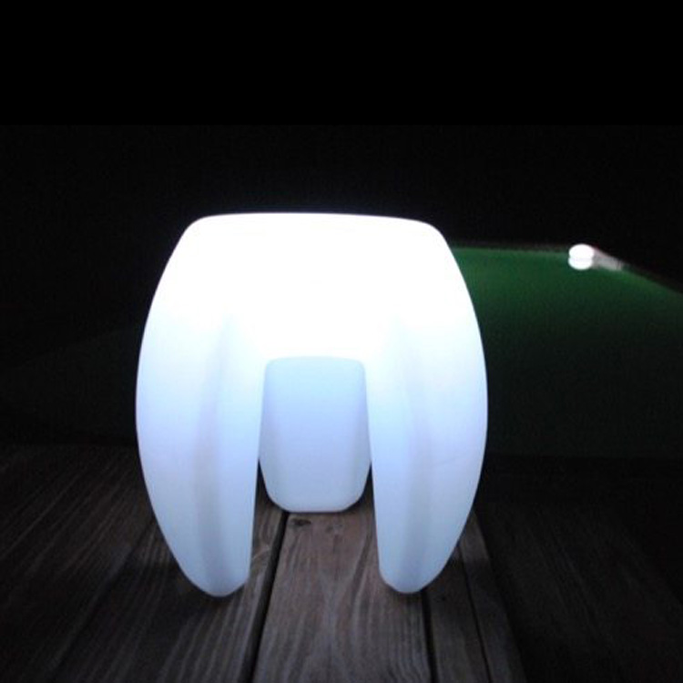 LED Light-Up Triangle Cube Seat Bar Stools Glowing Bar Chair Design Library Furniture