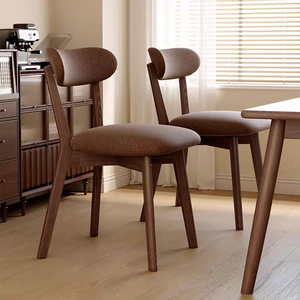 <strong>Dining</strong> Chair Home Use Solid Wood Chair with Soft Cushion Backrest Wooden Vintage Restaurant <strong>Dining</strong> <strong>Table</strong> Chair <strong>Dining</strong> <strong>Stool</strong> - Product Image 1
