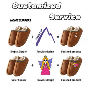 Custom Designer di moda <span class=keywords><strong>invernale</strong></span> morbido in finta pelle scamosciata con plateau in pelliccia Sole per interni peluche da uomo scarpe calde pantofole da <span class=keywords><strong>donna</strong></span> - Product Image 2
