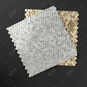 Mini Mosaicos Metálicos Hexagonales de Aluminio en 3D, Color Dorado Deslumbrante, para Decoración del Hogar - Product Image 5