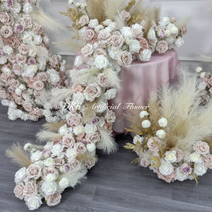 Hot Sale New Design silk pink and <b>white</b> rose <b>flower</b> arch Silk Rose Wedding <b>Flower</b> Arch Event Decoration - Product Image 6