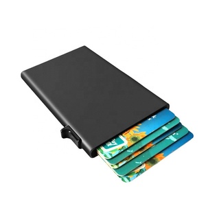 Custom Front Pocket Wallets Credit Card Holder Mens Shield Wallet Slim Pop <b>up</b> Leather Wallet - Product Image 4