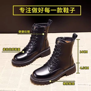 <span class=keywords><strong>Stivali</strong></span> da Donna Eleganti di Lusso <span class=keywords><strong>Neri</strong></span> Classici alla Caviglia, Scarpe Casual con Tacco Grosso per Camminare - Product Image 3