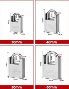 आउटडोर उपयोग भंडारण इकाइयों के लिए एंटी-चोरी पॉलिश स्टेनलेस स्टील वाटरप्रूफ पैडलॉक - Product Image 6