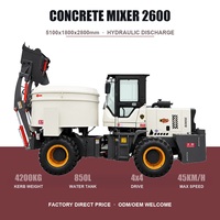 Camion malaxeur à béton de 1,5 mètre cube, 4x4, à décharge par le haut, avec système hydraulique complet et boîte de vitesses pour projets de construction