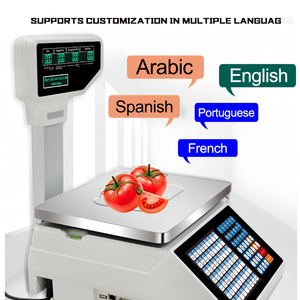 Balance à code-barres, système de pesage et de caisse tout-en-un pour supermarché avec impression d'étiquettes à code-barres, balance électronique - Product Image 4