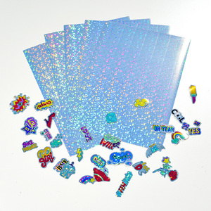 A4ลายดาวโฮโลแกรมขนาด8.5*11นิ้วสติกเกอร์กันน้ำพิมพ์ได้กระดาษสติกเกอร์ไวนิลสีรุ้งสำหรับเครื่องพิมพ์ lnkjet - Product Image 2