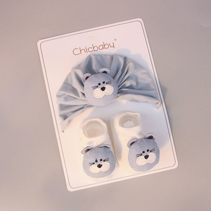 Cartoon Animal Baby Bow Headband Sock Set Soft Cotton Newborn Hair Band Anti Slip Socks <b>Cute</b> <b>Bear</b> Hair Accessory Gift Box - Product Image 4