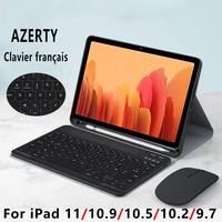 Penutup Keyboard Merek Perancis, untuk Samsung Tab A8 10.5, A7, A6, A7, Lite, S8, S8, + S7, S7, S7FE, S6, Lite