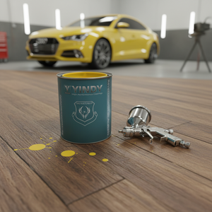 Pintura para Automóviles B28 2K Amarillo Limón de Alto Brillo y Alta Adhesión, Pintura Especial para Reparación de Arañazos y Cambio de Color de Vehículos - Product Image 1