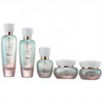 Ensemble de soins de la peau haut de gamme avec flacon en verre pour huile essentielle, pot à crème, compte-gouttes pour huile essentielle, emballage de lotion pour soins de la peau, vente en gros