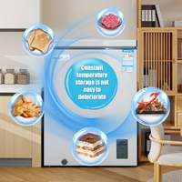 Congélateur de supermarché 200L, porte à ouverture supérieure, refroidissement direct, congélateur à ouverture latérale, commande numérique, dégivrage semi-automatique pour restaurant