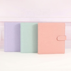 Hongbo bán chạy nhất 27 màu Saffiano Epi da 6-Gold-Ring A5 chất kết dính cho các trang theo thẻ như Xmas/văn phòng/quà tặng trường học - Product Image 6