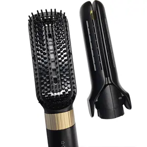 2024 Design Patented Hair Product Quick Styling Negative Ion Hair Care Portable Wired Removable Hair Brush Straightener