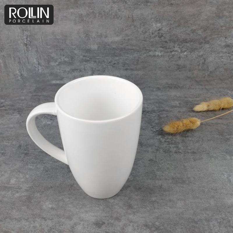 Hochwertige Werbe-porzellan-tasse 400ml Weiße Große Kaffeetassen