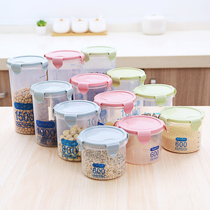 Luftdichtes BPA-freies stapelbares Plastikküchen-Organizer-Glas-Box-<span class=keywords><strong>Set</strong></span> für die Lagerung von Reis getreide Zucker-Tee-Kaffee Andere Lebensmittel - Product Image 1