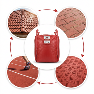 Óxido de Hierro Rojo 130 190 110 en Polvo, Pigmento Inorgánico Sintético <span class=keywords><strong>para</strong></span> Colorear <span class=keywords><strong>Mortero</strong></span>, Yeso y Productos de Albañilería, Suministro a Granel - Product Image 4
