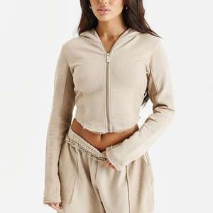 Custom Fall Sets Sweatsuit Trainingspak Oversized Vrouwen Sweatpakken Twee Stukken Sets Jas Cropped Hoodie En Joggingbroek Vrouwen Set - Product Image 2