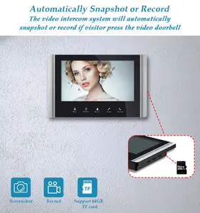 7 Zoll TFT LCD kabellos HD WLAN Türklingel Video Türzwischsprecher Smart Home Produkte für den Sicherheitsschutz
