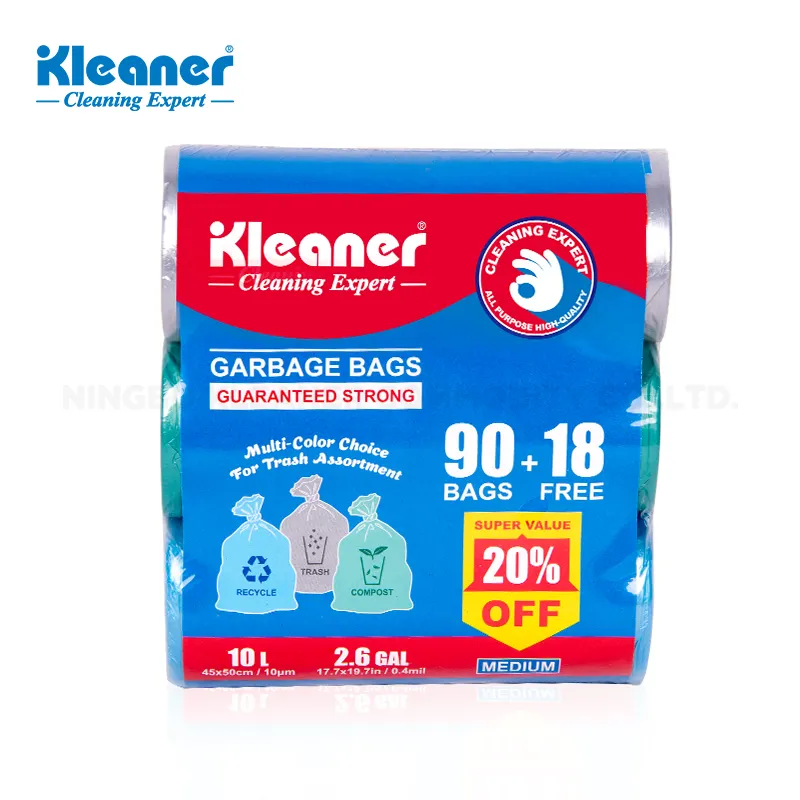 Kleaner Túi Rác Phân Hủy Nhà Bếp Cuộn Lớn Bằng Nhựa Chịu Lực Nặng Cho Thùng Rác