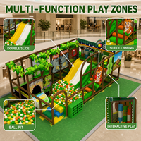 1. Équipement de terrain de jeu intérieur commercial personnalisé sur le thème de la jungle, jeux souples pour centre de divertissement familial