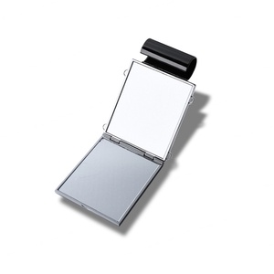 Innovative Design Customized Black <b>Rectangle</b> Soft Enamel Metal Portable Double Sided Makeup <b>Mirror</b> - Product Image 5