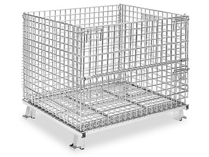 Boîte de palette en acier pliable, fil métallique industriel robuste, peut s'empiler, 1 pièce - Product Image 6