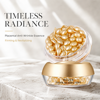 Sérum Visage Hydratant en Profondeur Anti-rides Raffermissant Éclaircissant à l'Acide Hyaluronique et au Collagène, Capsules d'Essence de Placenta au Design Populaire