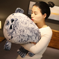 EN STOCK Peluche douce et mignonne en forme de phoque, coussin de sommeil, oreiller décoratif, jouet en peluche phoque