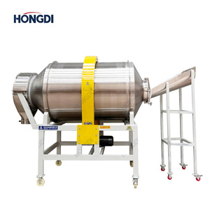 Mélangeur rotatif à tambour en acier inoxydable grande capacité avec moteur AC, trémie amovible et anneau d'engrenage pour le mélange de poudres et granulés - Product Image 1