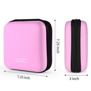 Sac carré grande capacité pour <span class=keywords><strong>CD</strong></span>, étui de rangement portable noir de haute qualité avec fermeture éclair pour <span class=keywords><strong>CD</strong></span>, DVD, album, film - Product Image 4