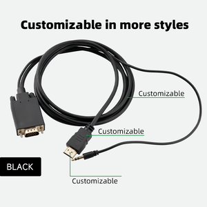 <span class=keywords><strong>Cable</strong></span> Adaptador Convertidor <span class=keywords><strong>HDMI</strong></span> <span class=keywords><strong>a</strong></span> VGA de Alta Calidad WISTAR con Soporte de Audio 1080P Full HD - Product Image 2