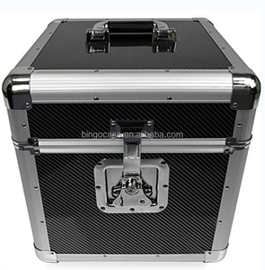 Étui de rangement en aluminium au carbone pouvant contenir 100 12in LP Display Vinyl Record Case for Collection - Product Image 4