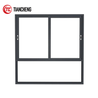 Double fenêtre coulissante en aluminium Simple double verre pliant ouvert coupe-vent certifié AS2047 pour cuisine villa persienne en bois