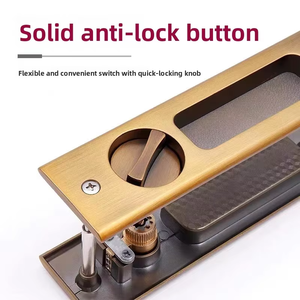 Serrure à crochet de luxe en alliage de zinc pour porte coulissante, accessoires de quincaillerie pour porte d'armoire et porte escamotable - Product Image 3