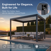 Gazebo manuel en aluminium toutes saisons, durable, pour balcon et salle étoilée, fourni par le fabricant