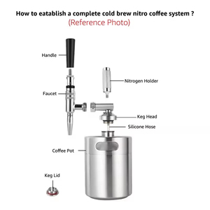 Testa per fusto da caffè, Mini lancia per fusto per la preparazione di caffè Nitro Cold Brew con supporto per azoto, Dispenser per caffè <span class=keywords><strong>in</strong></span> acciaio inossidabile 304 - Product Image 3