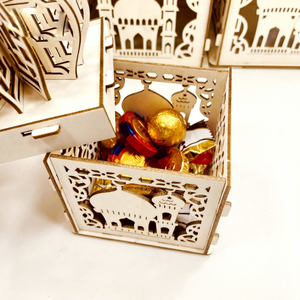 Lanterna in Legno a Forma di Luna e Stella per Eid Ramadan Decorazione per Feste Islamiche Artigianato in Legno Personalizzato - Product Image 4