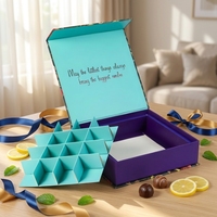 Boîte d'emballage pour chocolat et sucre en carton rigide recyclable avec fermeture magnétique, fenêtre transparente, laminage mat et doublure en éponge