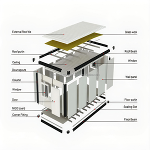 Casa Contenedor de 40 Pies de Montaje Rápido Villa <span class=keywords><strong>Prefabricada</strong></span> Móvil con Estructura de Acero y Marco de Caja - Product Image 5